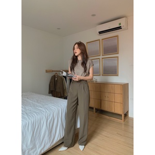 Quần suông vải khuy đỉa to Q-935
