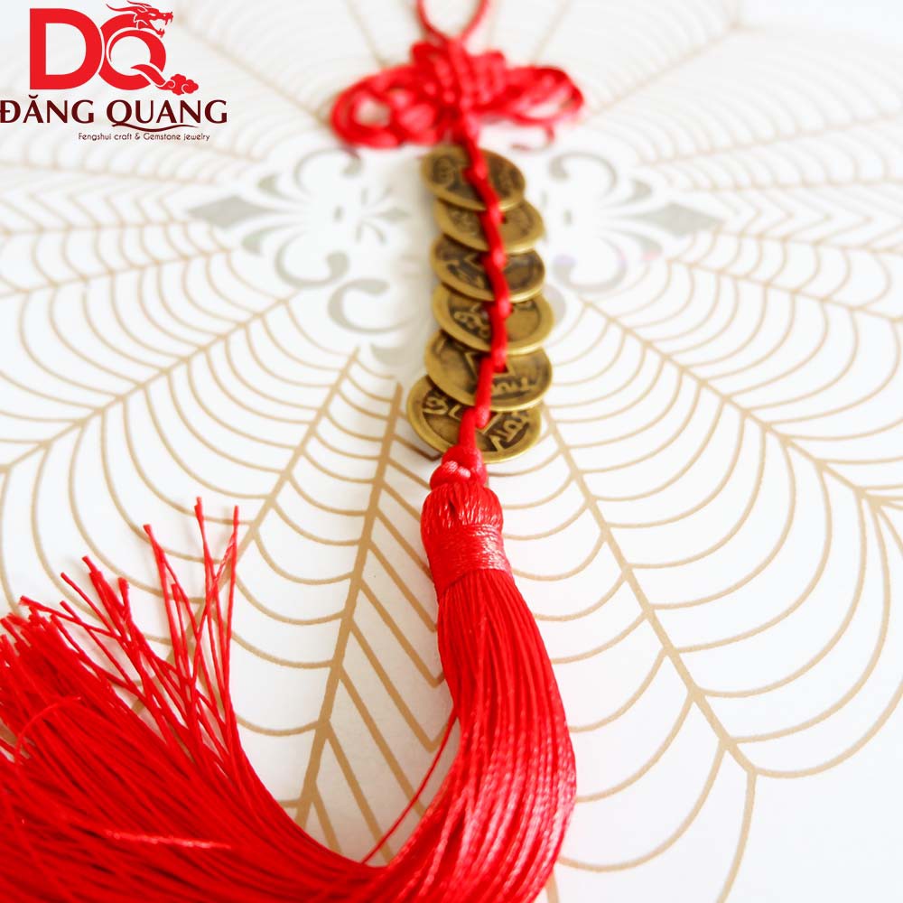 Dây tiền 6 xu may mắn Lục Đế phong thủy [Hàng loại 1 - đồng nguyên chất dày và sáng bóng] DQ031 | BigBuy360 - bigbuy360.vn