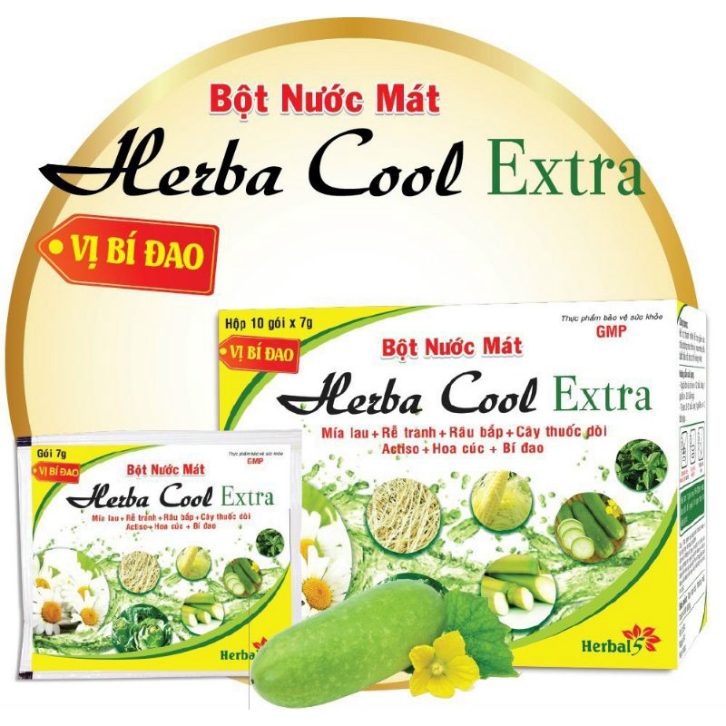 Bột nước mát Herba Cool Extra vị bí đao (hộp 10 gói x 7g)