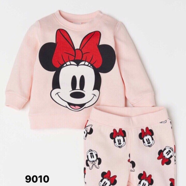 Bộ nỉ Mickey hồng BG