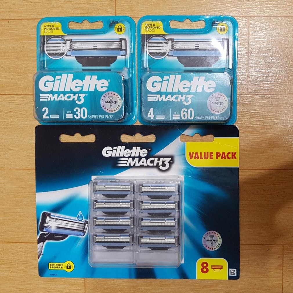 Hộp lưỡi dao cạo râu Gillette Mach 3