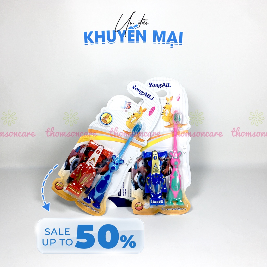 Bàn chải đánh răng cho bé - Tặng kèm đồ chơi ngộ nghĩnh, vệ sinh răng miệng cho trẻ