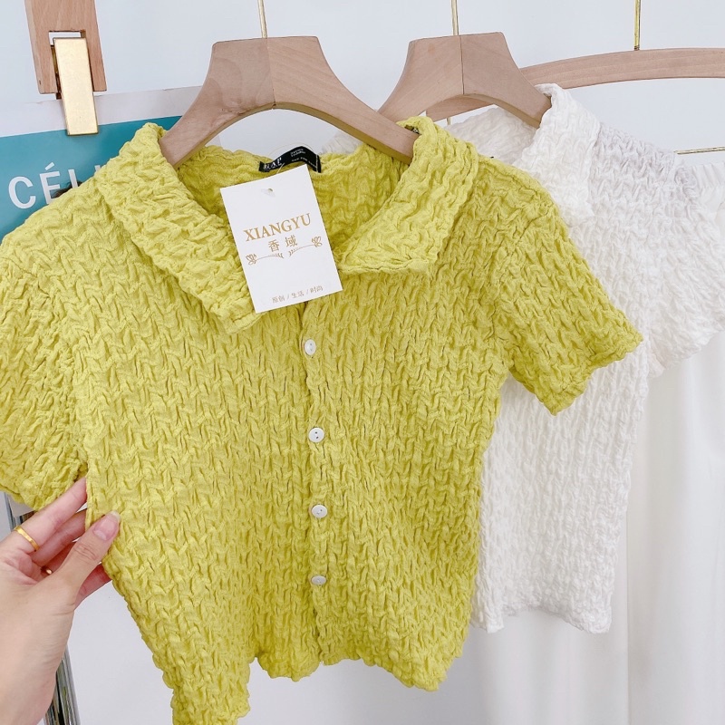 [ 𝐅𝐑𝐄𝐄 𝐒𝐇𝐈𝐏 ] SÉT ÁO CRT MIX QUẦN SUÔNG TRẮNG ÁO LEN XỐP NHĂN QC QUẦN SUÔNG ĐŨI