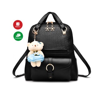 BaloHome - Balo da nữ thời trang Hàn Quốc tặng móc gấu bông