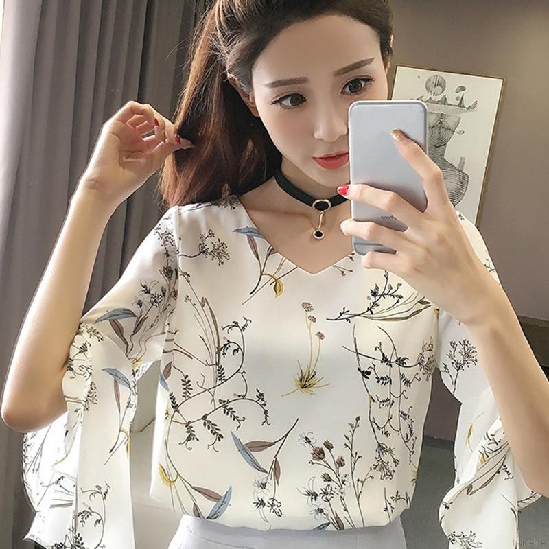 Áo tay lửng in hoa thời trang nữ tính