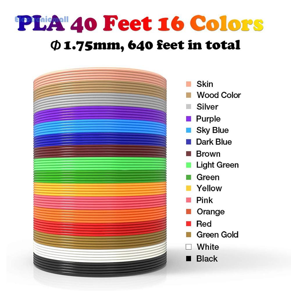 Cuộn Dây Nhựa Pla 16 Màu 2.5m Cho Máy In 3d