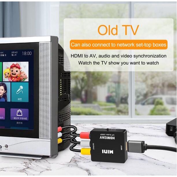 Bộ ChuyểN HDMI Sang AV RCA Audio Video CVBS HD 1080P - RCA Cho PC / TV