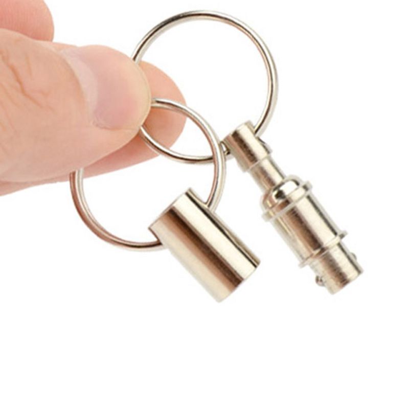 Móc Chìa Khóa Tháo Lắp Nhanh Màu Bạc Thời Trang Charms