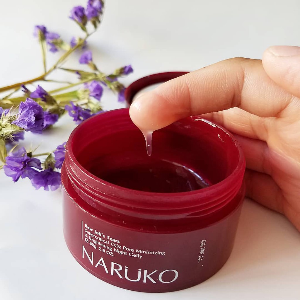 Mặt Nạ Ngủ NARUKO Ý Dĩ Nhân Đỏ Mềm Mịn Da 80g RJT Supercritical CO2 Pore Minimizing & Brightening Night Gelly