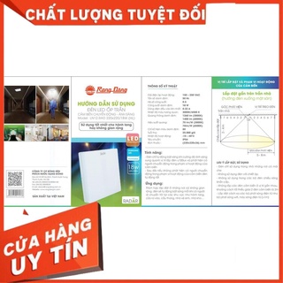 [ đèn led ốp trần vuông cảm biến chuyển động rạng đông model ln12.rad ]