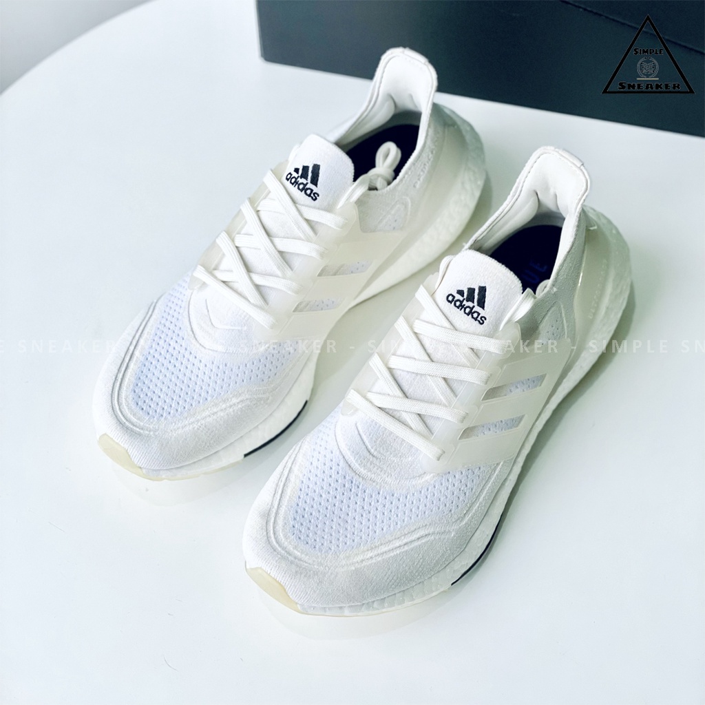 Giày Adidas Ultraboost 21 Cream White Chính Hãng💙SIMPLE SNEAKER💙 Giày Chạy Bộ Ultra Boost 21 Màu Trắng Thể Thao Nam Nữ