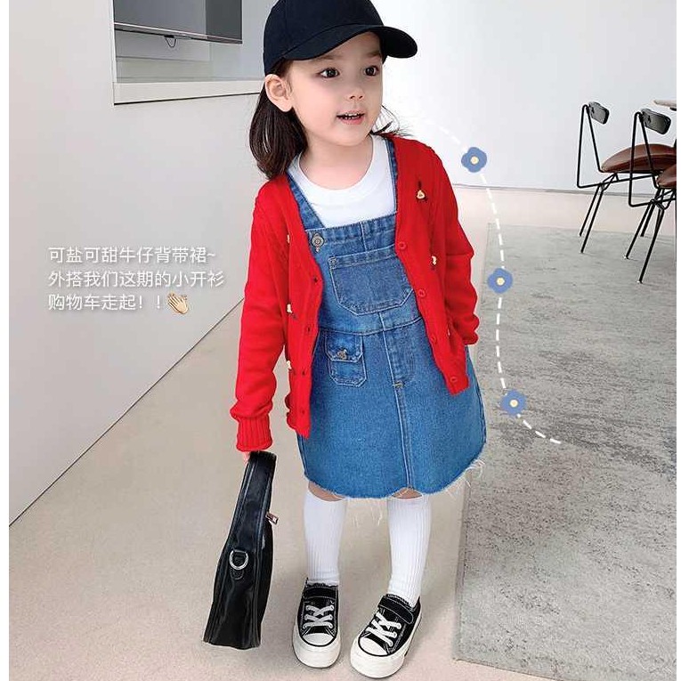 Đầm Yếm Denim Dành Cho Bé Gái