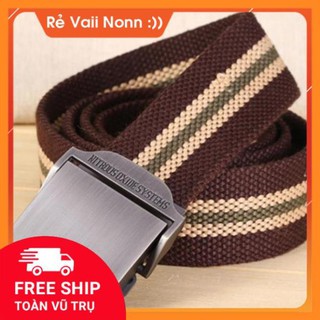 Thắt lưng nam vải dù mặt trơn NOS phong cách lính