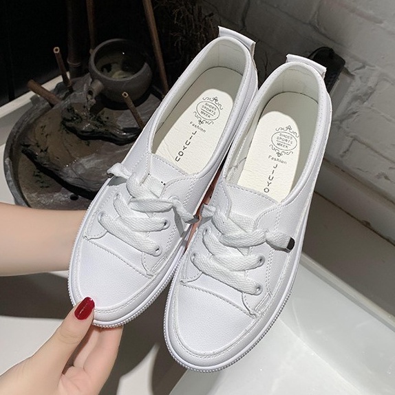 Giày thể thao nữ đế bằng giá rẻ giày sneaker nữ trắng slipon ulzzang cao cấp hot trend AZUKA - E2