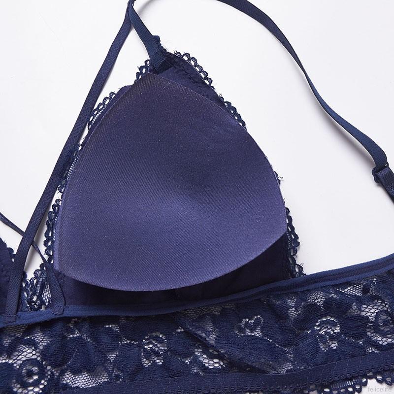 Áo Ngực Nữ Không Gọng Cổ Chữ V Thắt Dây