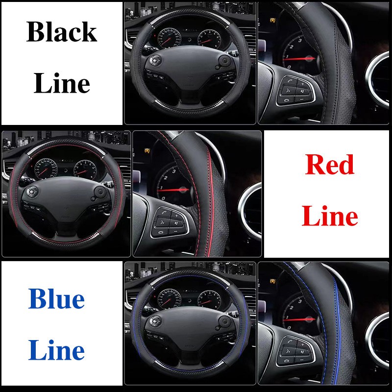 TOYOTA Vỏ Bọc Vô Lăng Xe Hơi Bằng Da Sợi Carbon Cho Alphard Avanza Altis Camry Hilux Fortuner Vios Innova Corolla Chr