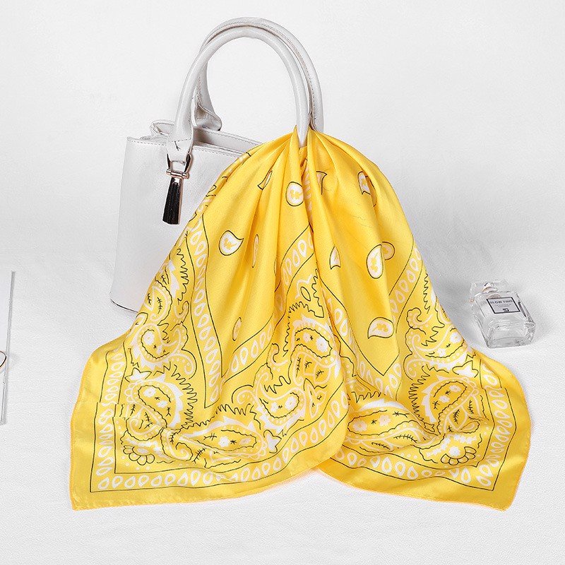 Khăn bandana quấn làm áo Blackpink cao cấp 70 70x70cm turban lụa vuông quàng cổ quấn tóc nữ đẹp