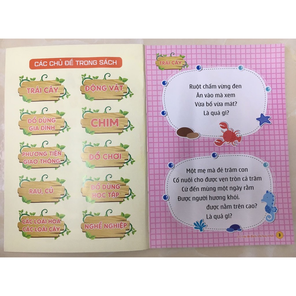Sách cho bé - 100 câu đố thiếu nhi hay nhất