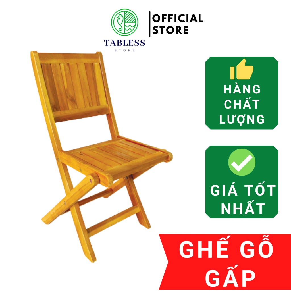 Ghế Gỗ Gấp Gọn Dành Cho Quán CAFE,TRÀ CHANH,GHẾ NGỒI UỐNG NƯỚC Tại Gia - TABLESS STORE