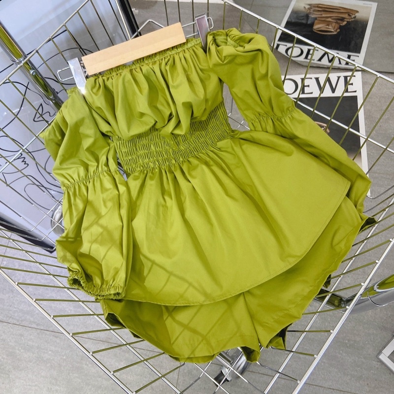 Set áo trễ vai bo chun + short ❤️