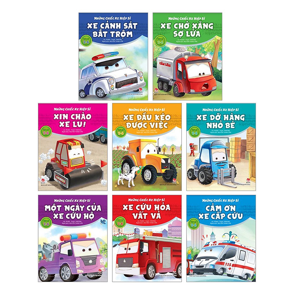 Sách - Những chiếc xe hiệp sĩ (bộ 8 quyển cho bé 2 - 6 tuổi)