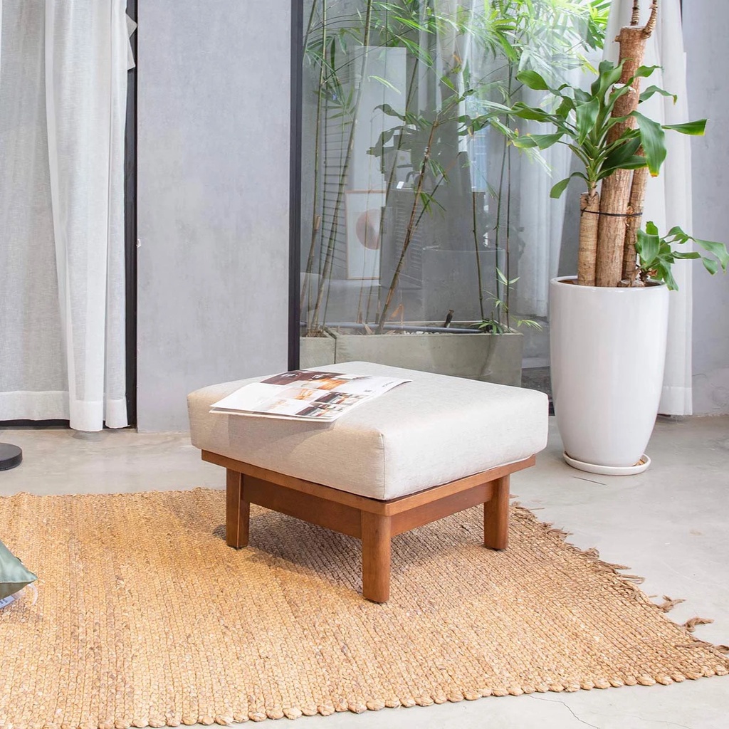 Ghế Đôn Sofa Gỗ Cao Su Tự Nhiên MOHO VLINE 601