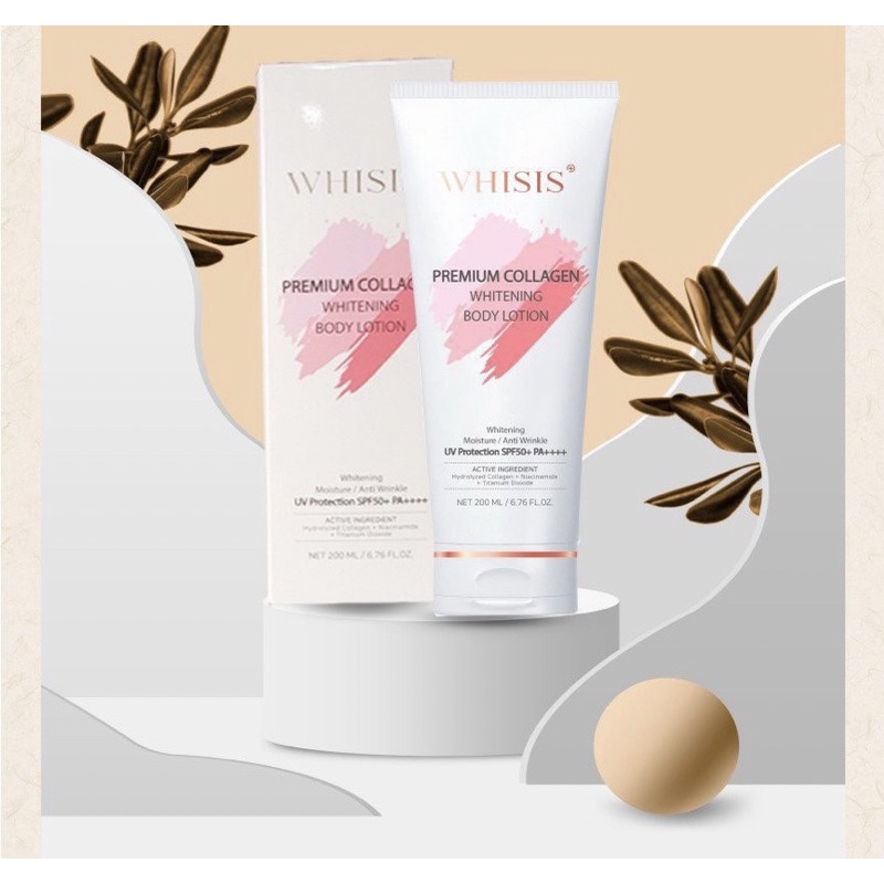 COMBO 4 Tuýp Kem Dưỡng Trắng Chống Nắng Toàn Thân Whisis Premium Collagen Whitening Bo