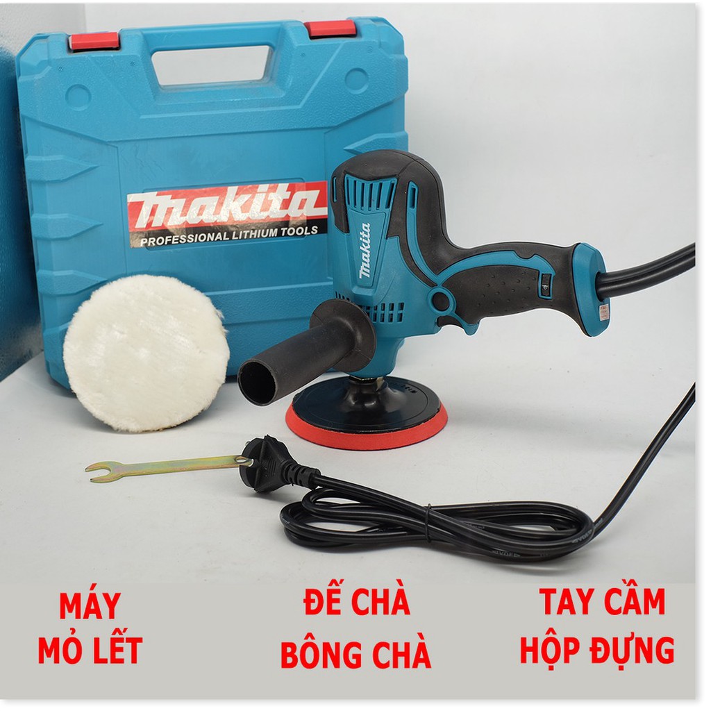 Máy đánh bóng ô tô MAKITA GV6010 6 cấp độ - Máy đánh bóng ô tô, xe máy Mini - Dụng cụ chà nhám - HÀNG XỊN GIÁ SỐC