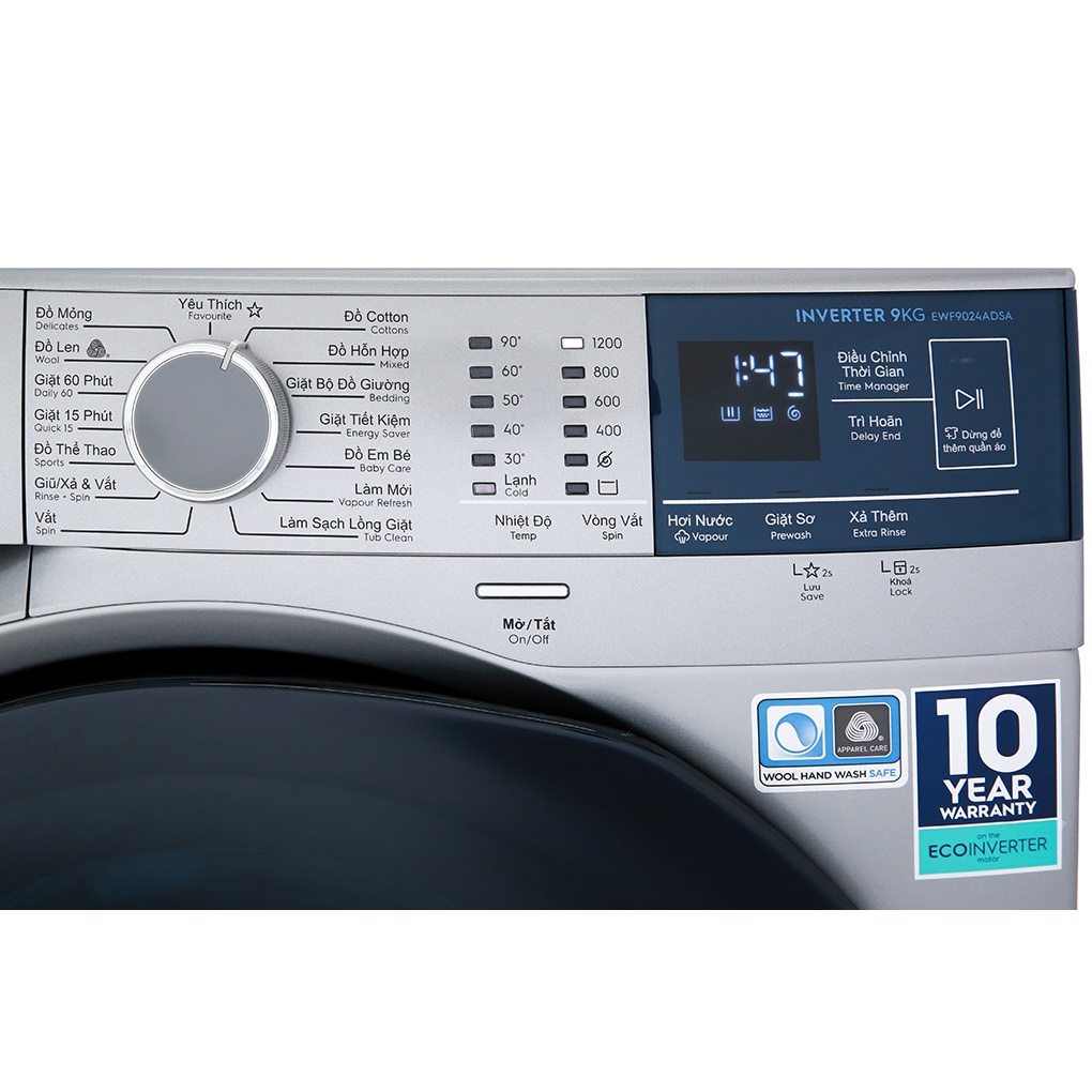 Máy giặt Electrolux Inverter 9 kg EWF9024ADSA (GIÁ LIÊN HỆ) - GIAO HÀNG MIỄN PHÍ HCM