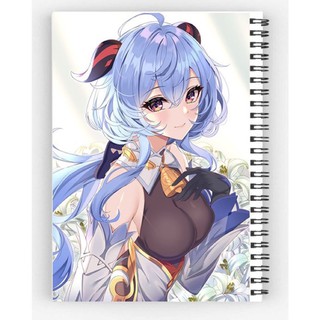 sổ tay ganyu genshin impact/ sổ viết ganyu 2 mặt ảnh bìa khác nhau