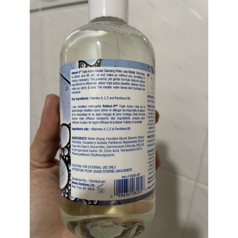 Nước Tẩy Trang Retinol X Triple Action Micellar Cleansing Water (375ml) | BigBuy360 - bigbuy360.vn