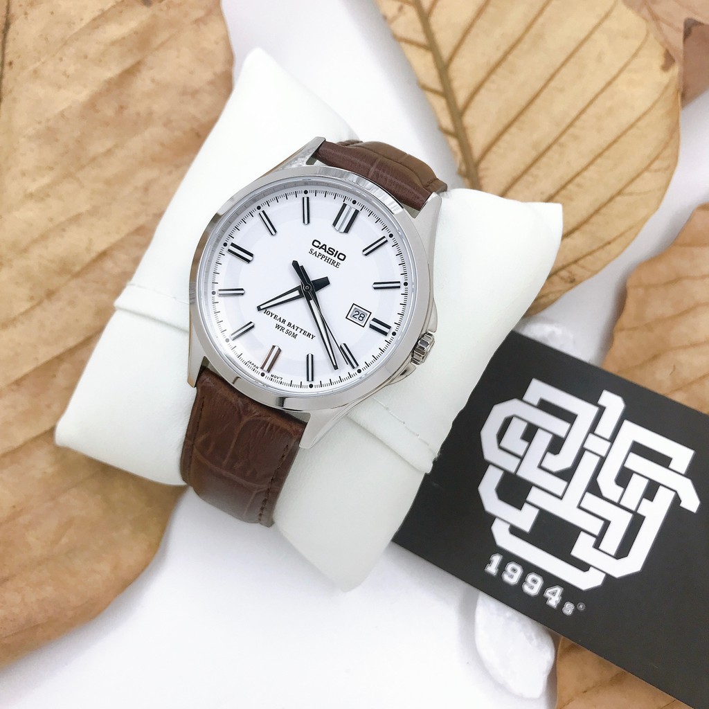 Đồng hồ nam Casio MTS-100 / MTS-100L-7A kính Sapphire, pin 10 năm chính hãng