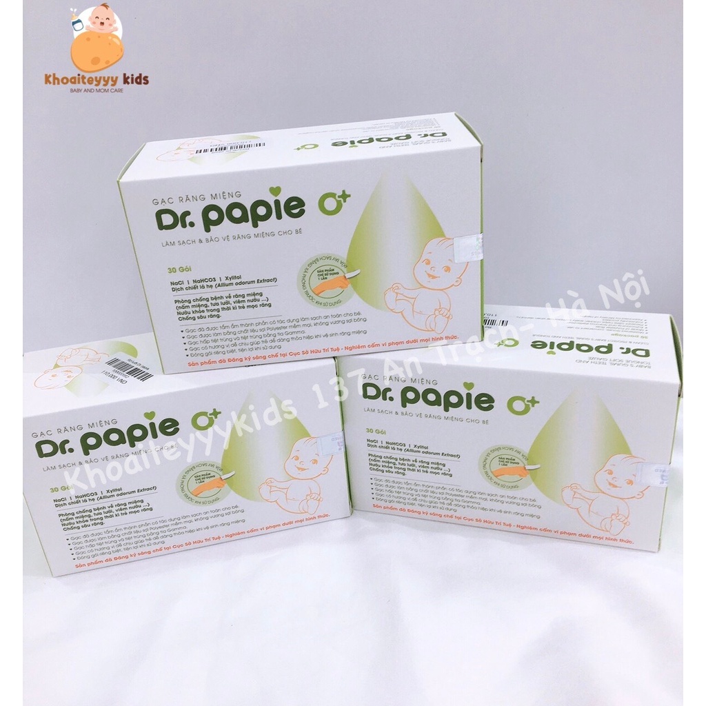 Rơ lưỡi Dr Papie cho bé (30 gói)