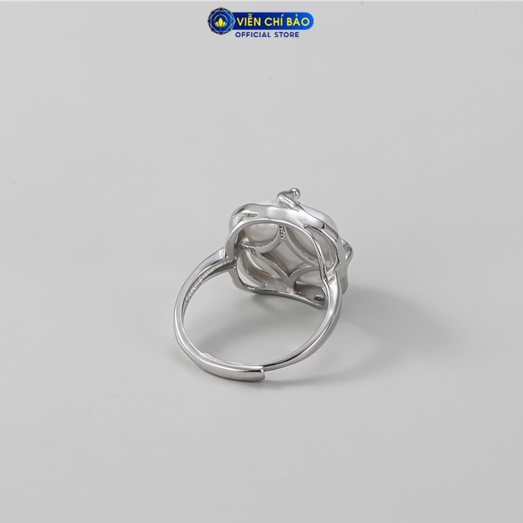 Nhẫn bạc nữ Ngọc Trai Vuông chất liệu bạc 925 thời trang phụ kiện trang sức nữ thương hiệu Viễn Chí Bảo N000567