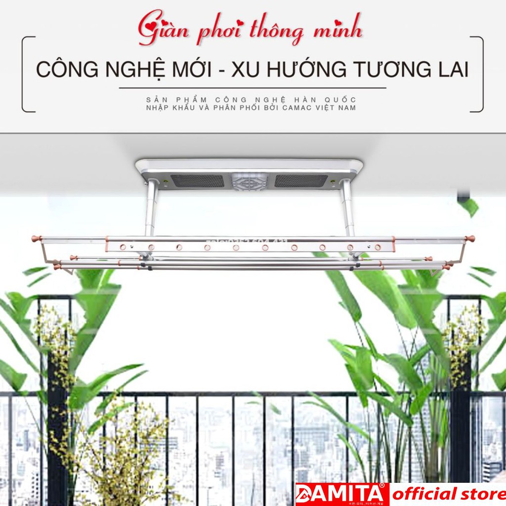 Giàn Phơi thông minh CMM 07 tự động điều khiển cao cấp bảo hành 5 năm hỗ trợ trọn đời new 2021