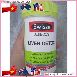 [Xách Tay Úc] Giải độc gan  Swisse Ultiboost Liver Detox 200 viên  Mẫu mới
