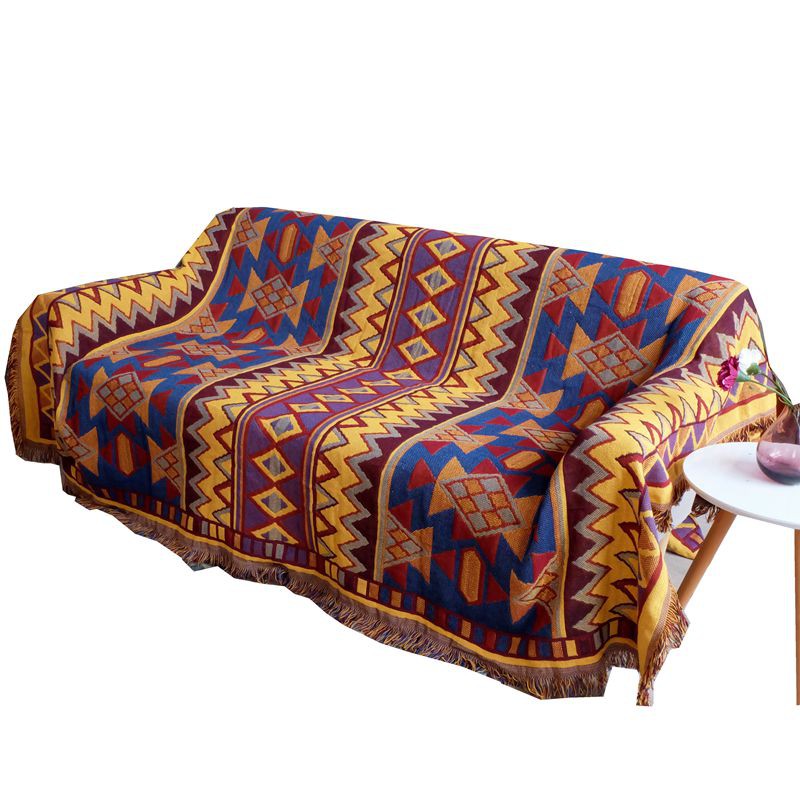 Thảm thổ cẩm đa năng 180x130cm HK90, Khăn phủ sofa vintage