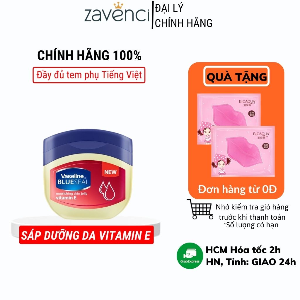 Sáp dưỡng ẩm Vaseline Pure Petroleum Jelly Original phục hồi da khô 50g - ZAVENCI Official