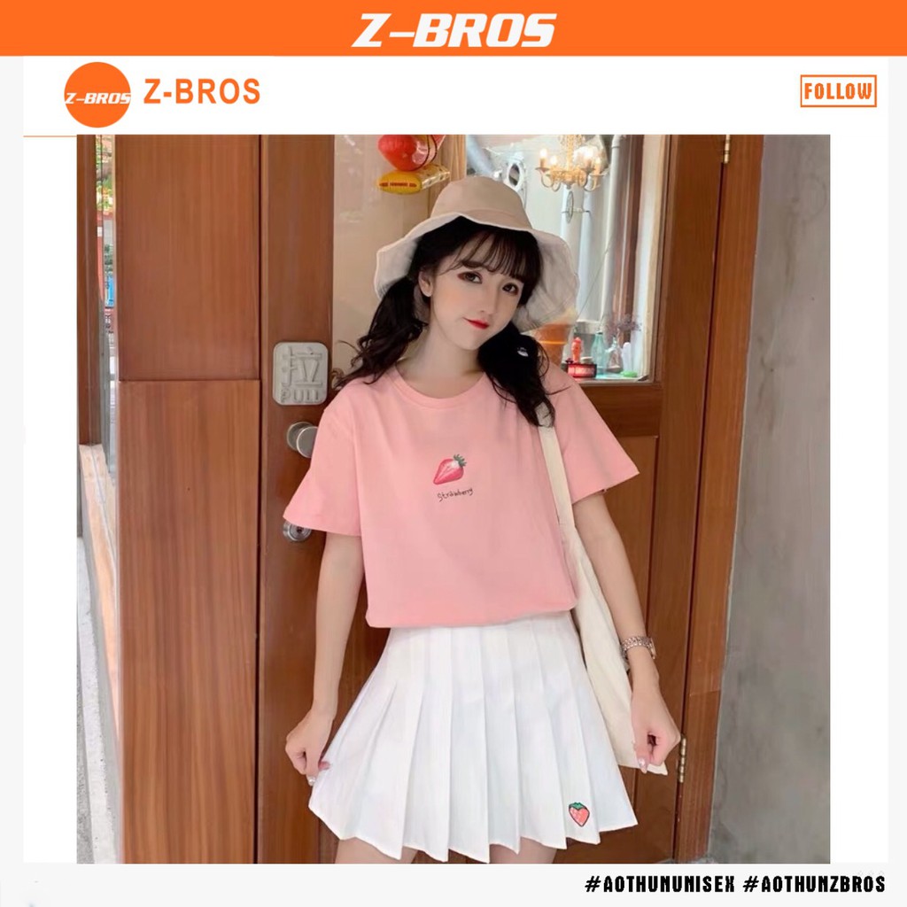 [HÀNG CÓ SẴN] - Áo thun nữ trơn hoa quả mùa hè 7 màu vintage | BigBuy360 - bigbuy360.vn