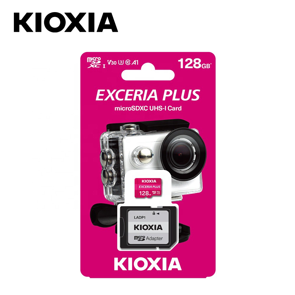 Thẻ nhớ MicroSDXC Kioxia Exceria Plus 128GB U3 4K V30 A1 R100MB/s W65MB/s (Tím)