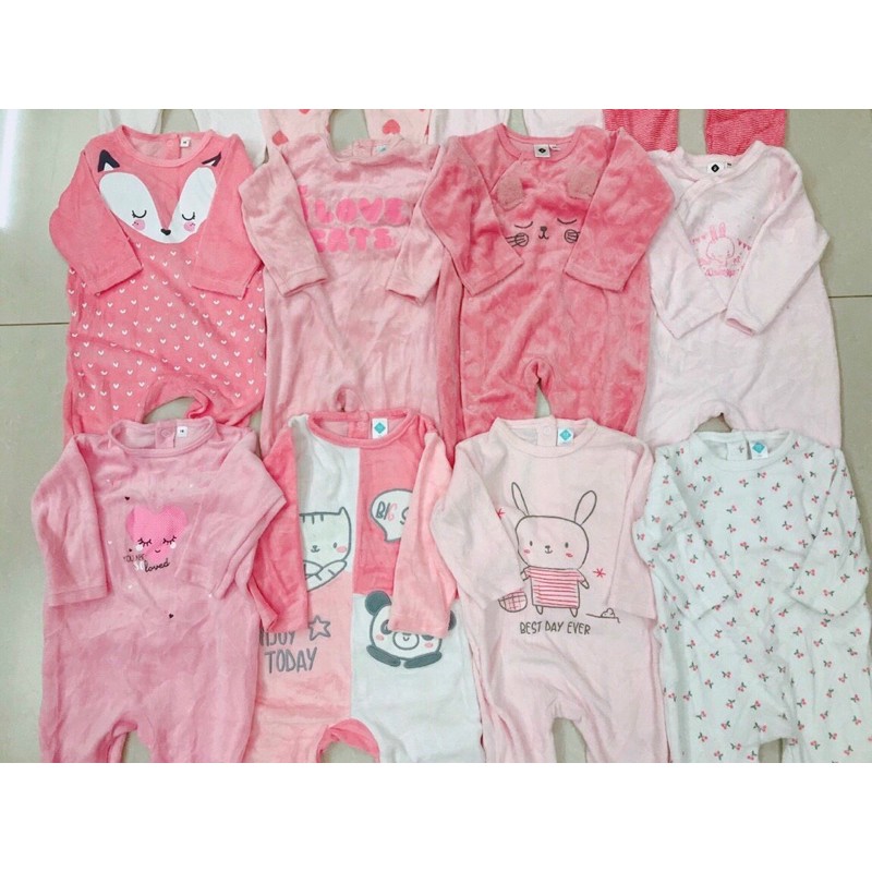 Body tất nỉ nhung 🍓 GIAO NGẪU NHIÊN 🍓 Mix hãng cho bé từ 0-36M