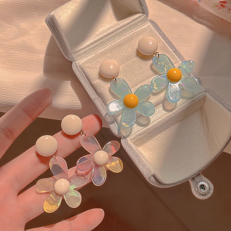 Khuyên Tai Hoa Nhỏ Bằng Nhựa Resin Thời Trang Mùa Hè Phong Cách Hong Kong Cá Tính Hợp Thời Trang