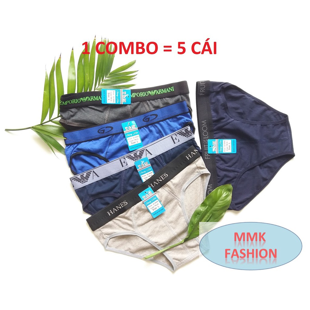 [Mã FAGREEN55 giảm tới 30K đơn 99K] Combo 10 quần lót nam, quần sịp nam cotton - nhiều mẫu lưng