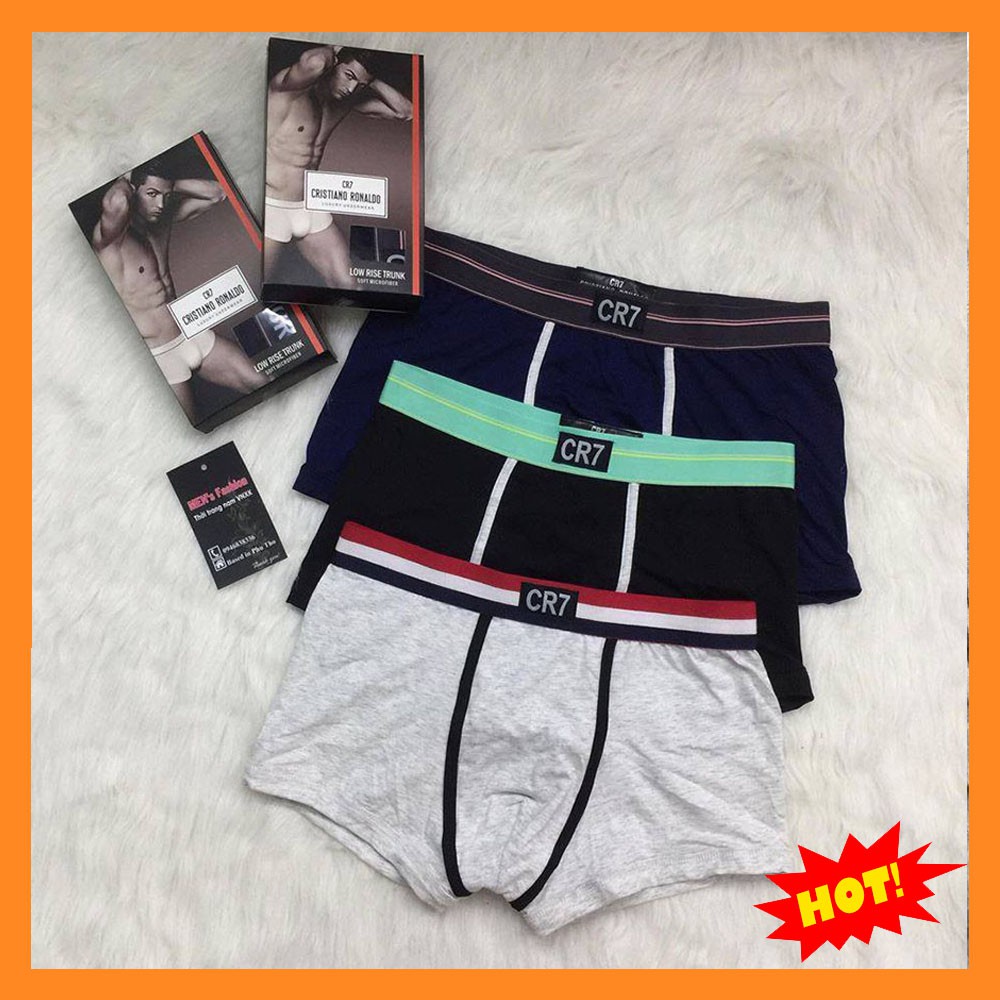 [Boxer CR7] Set 3 quần boxer cao cấp CR7 mẫu quần đùi hàng đẹp