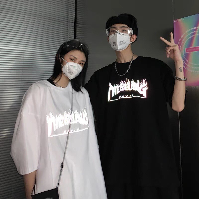 Áo Phông Phản Quang Ngực TheGelang Unisex  Nana's House - FREESHIP  Thun tay lỡ oversize nam nữ họa tiết phát sáng