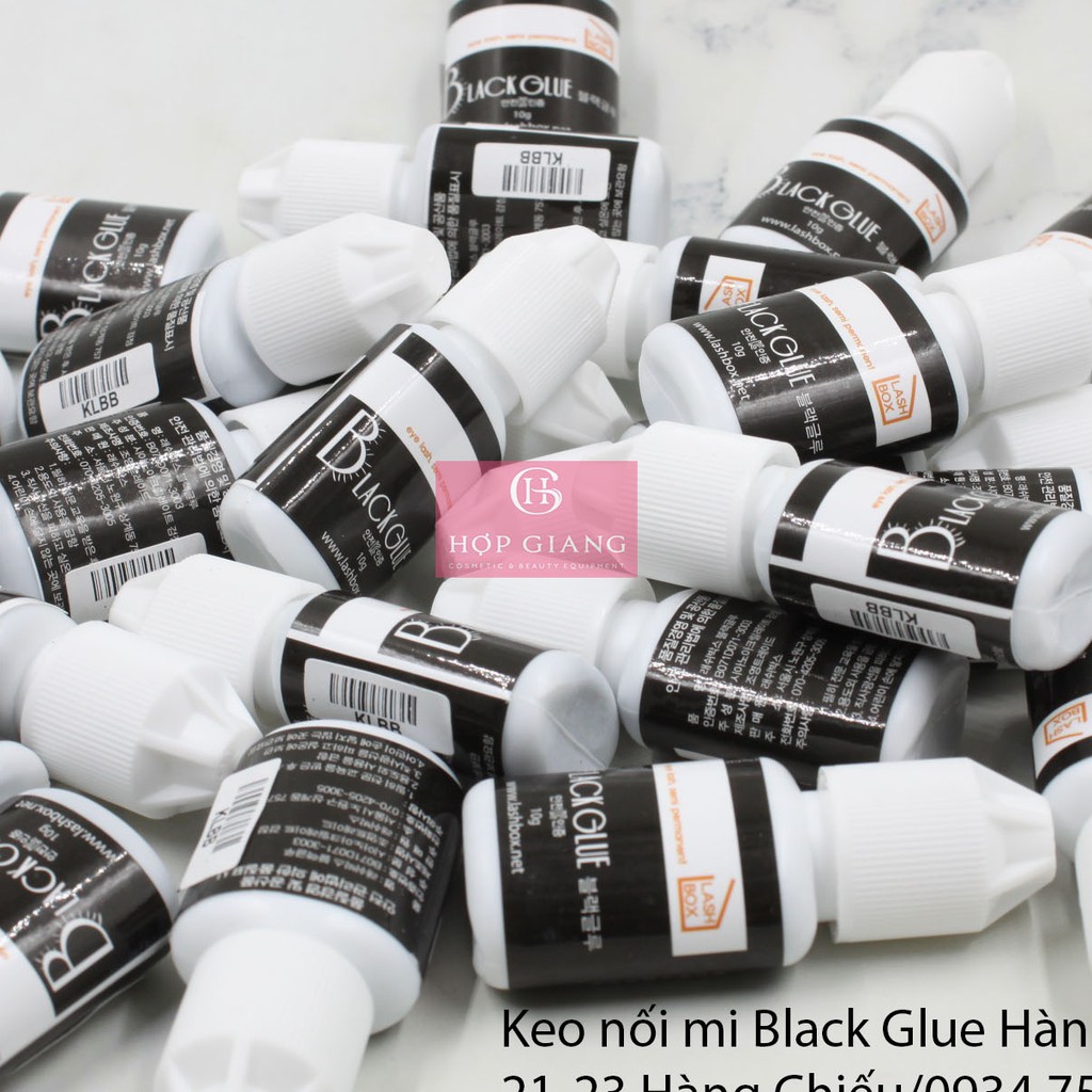 Keo nối mi Lashbox Black Glue 10g, sẵn hàng chuẩn Hàn Quốc, khô nhanh, không gây cộm ngứa