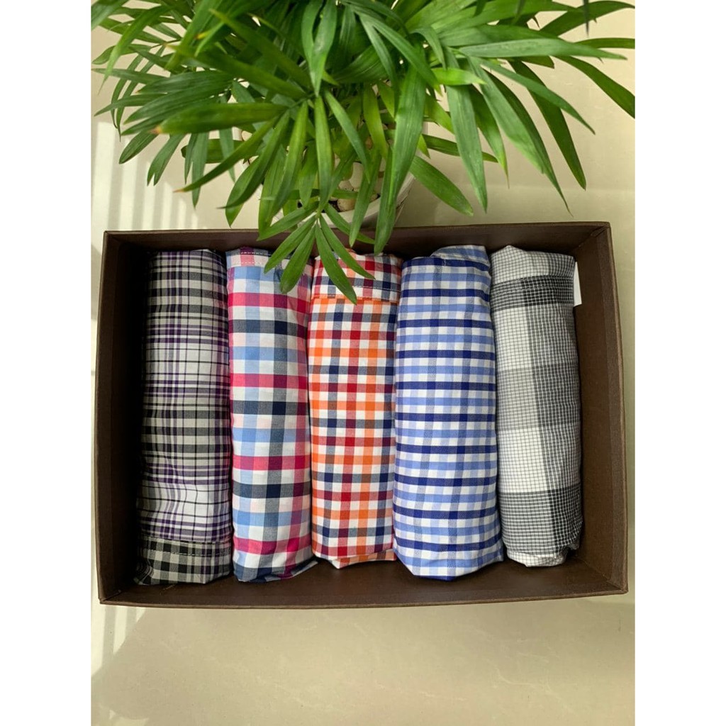COMBO 2 QUẦN ĐÙI KẺ MẶC NHÀ NAM 100% COTTON