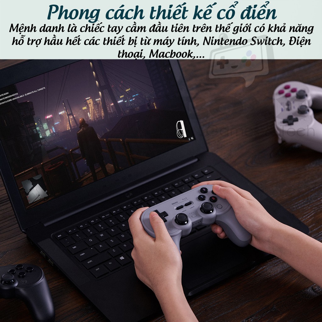 Tay cầm chơi game Bluetooth 8Bitdo Pro 2 cho Nintendo Switch, Windows, Mac, Điện thoại | WebRaoVat - webraovat.net.vn