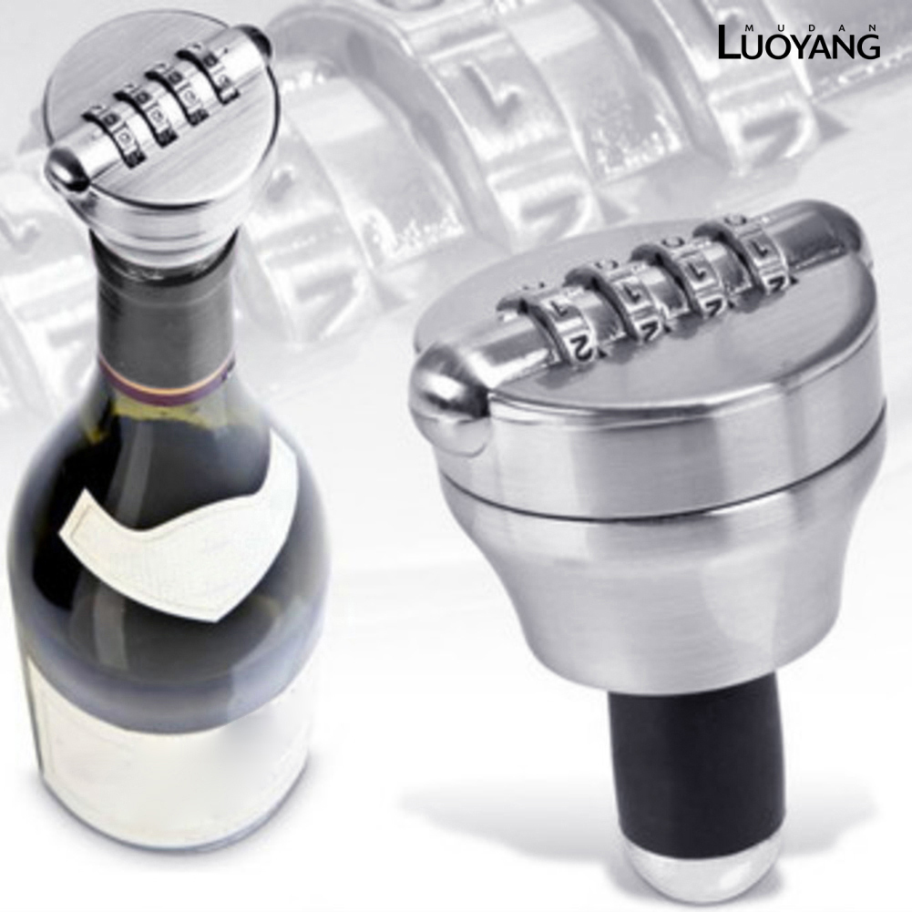 Ổ Khóa Mật Khẩu 4 Chữ Số Bằng Hợp Kim Kẽm Cho Chai Rượu Vang
