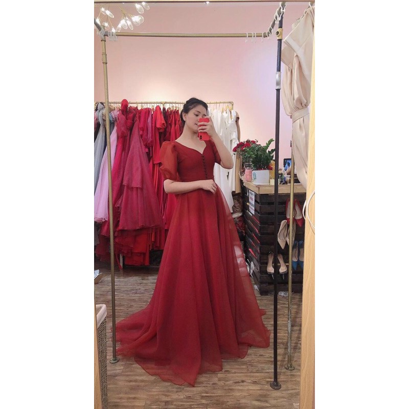 ĐẦM MAXI TAY PHỒNG NƠ LƯNG